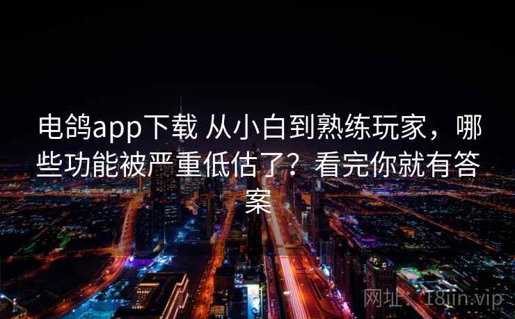 电鸽app下载 从小白到熟练玩家，哪些功能被严重低估了？看完你就有答案